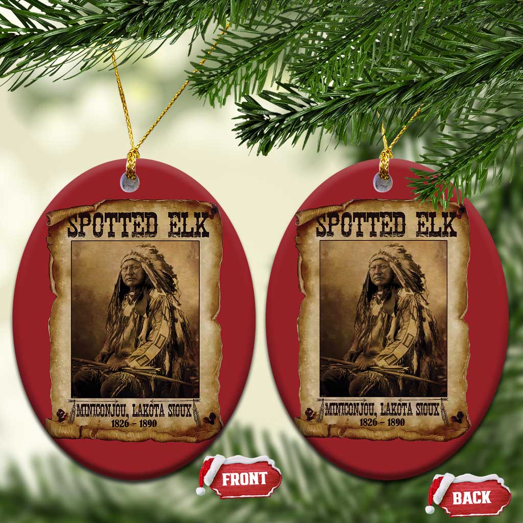 Spotted Elk Christmas Ornament Lakota Sioux Miniconjou Chief Native American History - Wonder Print Shop