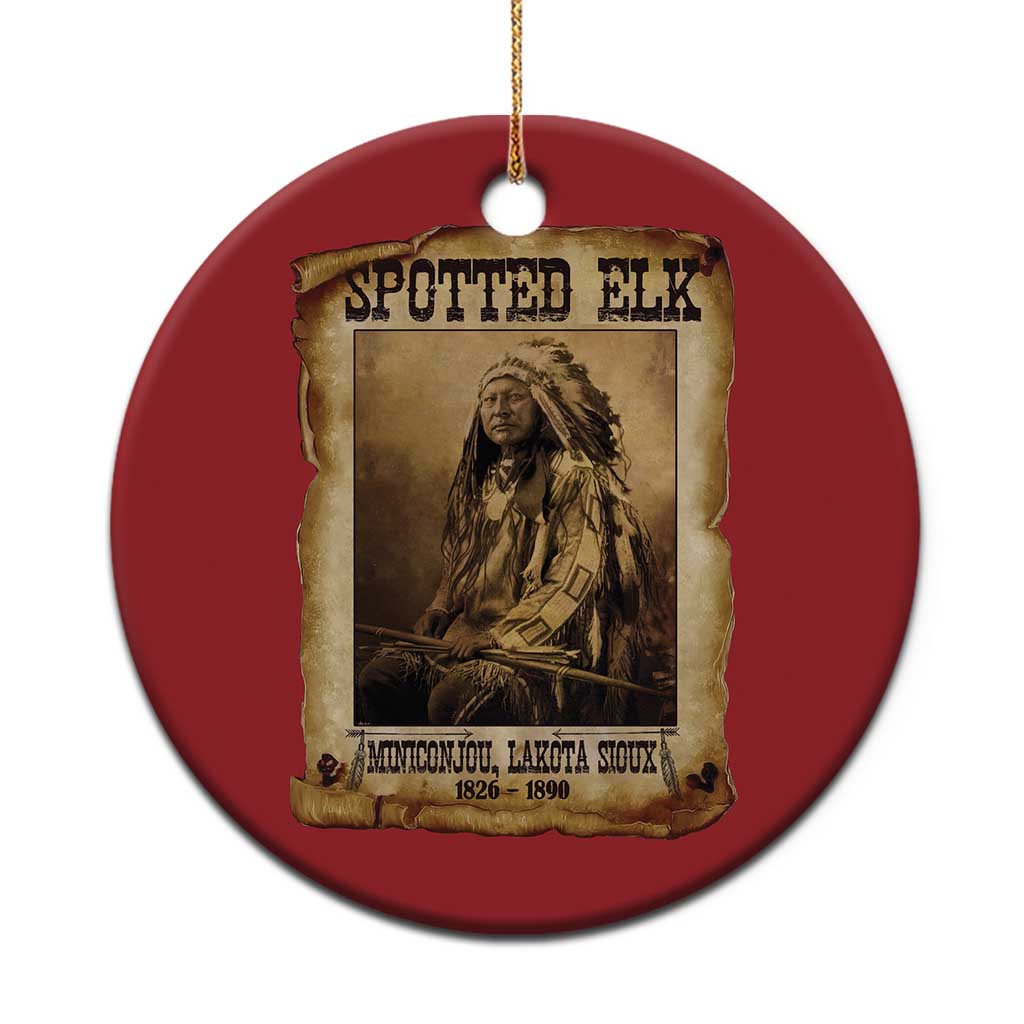 Spotted Elk Christmas Ornament Lakota Sioux Miniconjou Chief Native American History - Wonder Print Shop