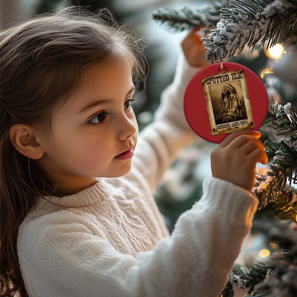 Spotted Elk Christmas Ornament Lakota Sioux Miniconjou Chief Native American History - Wonder Print Shop