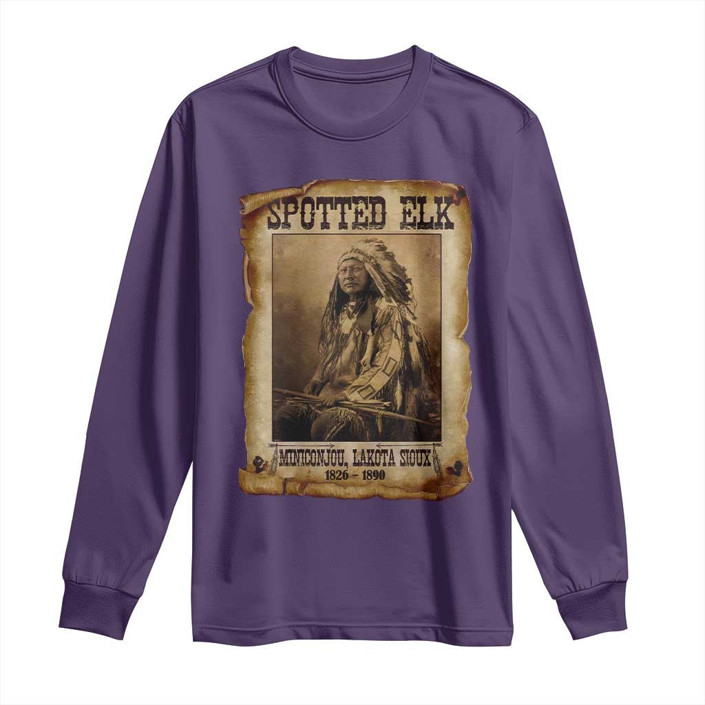 Spotted Elk Long Sleeve Shirt Lakota Sioux Miniconjou Chief Native American History - Wonder Print Shop