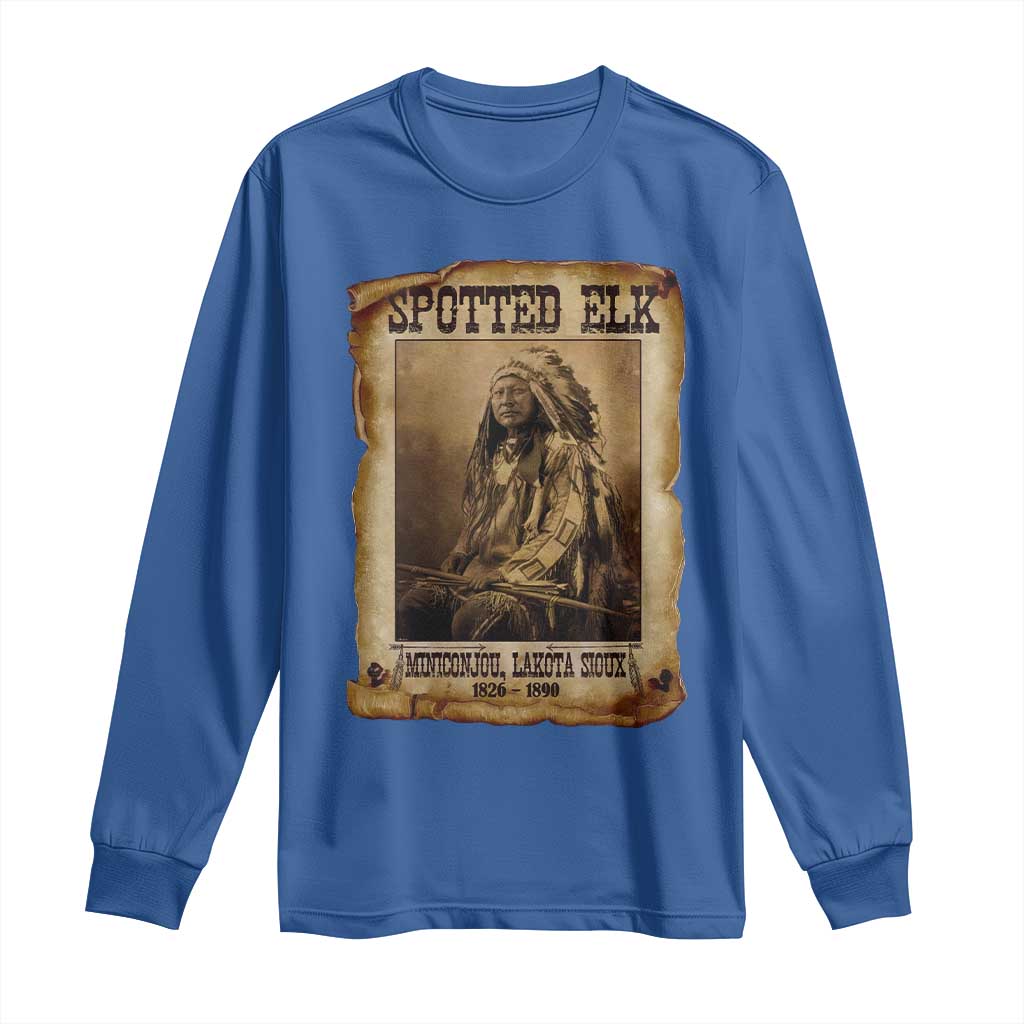 Spotted Elk Long Sleeve Shirt Lakota Sioux Miniconjou Chief Native American History - Wonder Print Shop