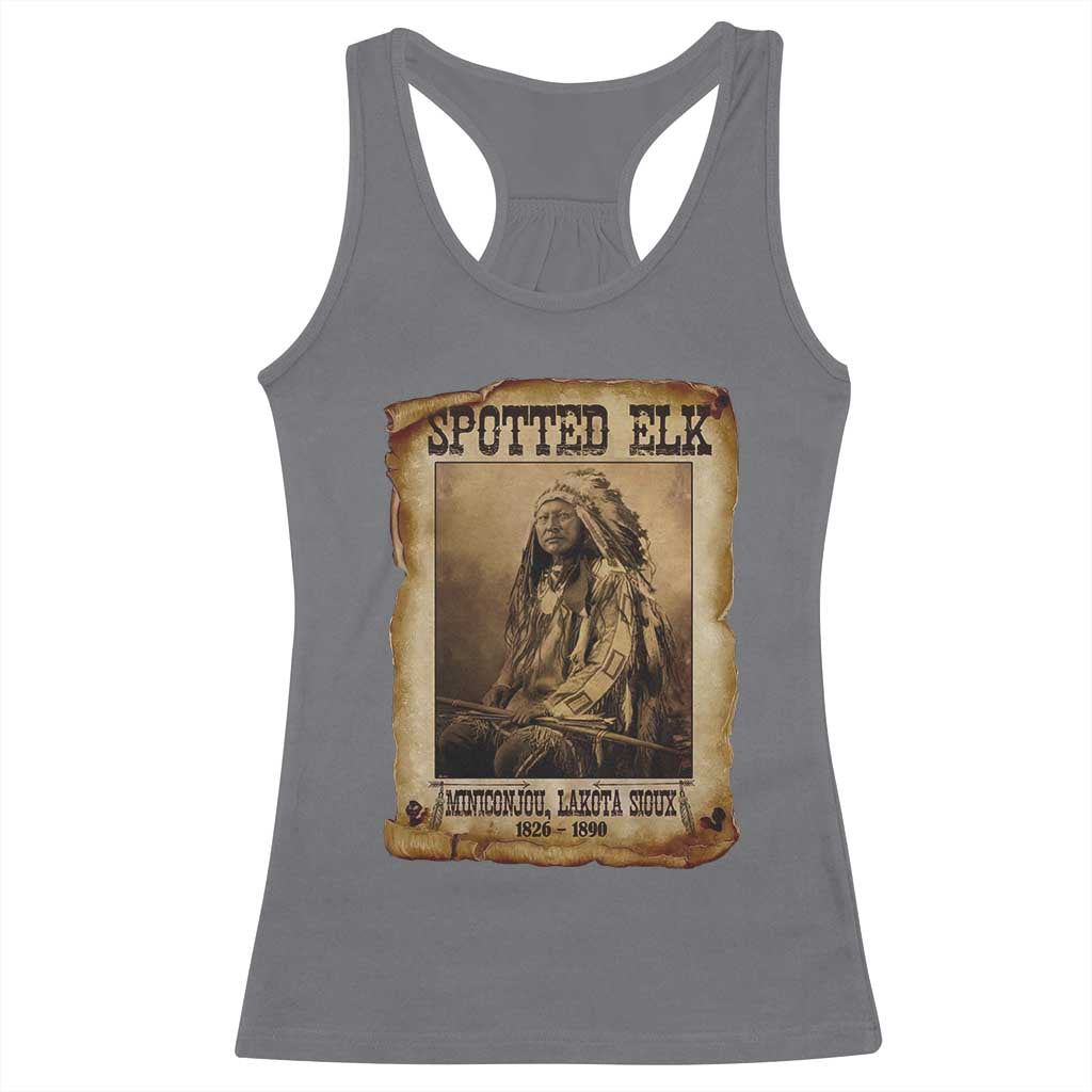 Spotted Elk Racerback Tank Top Lakota Sioux Miniconjou Chief Native American History - Wonder Print Shop
