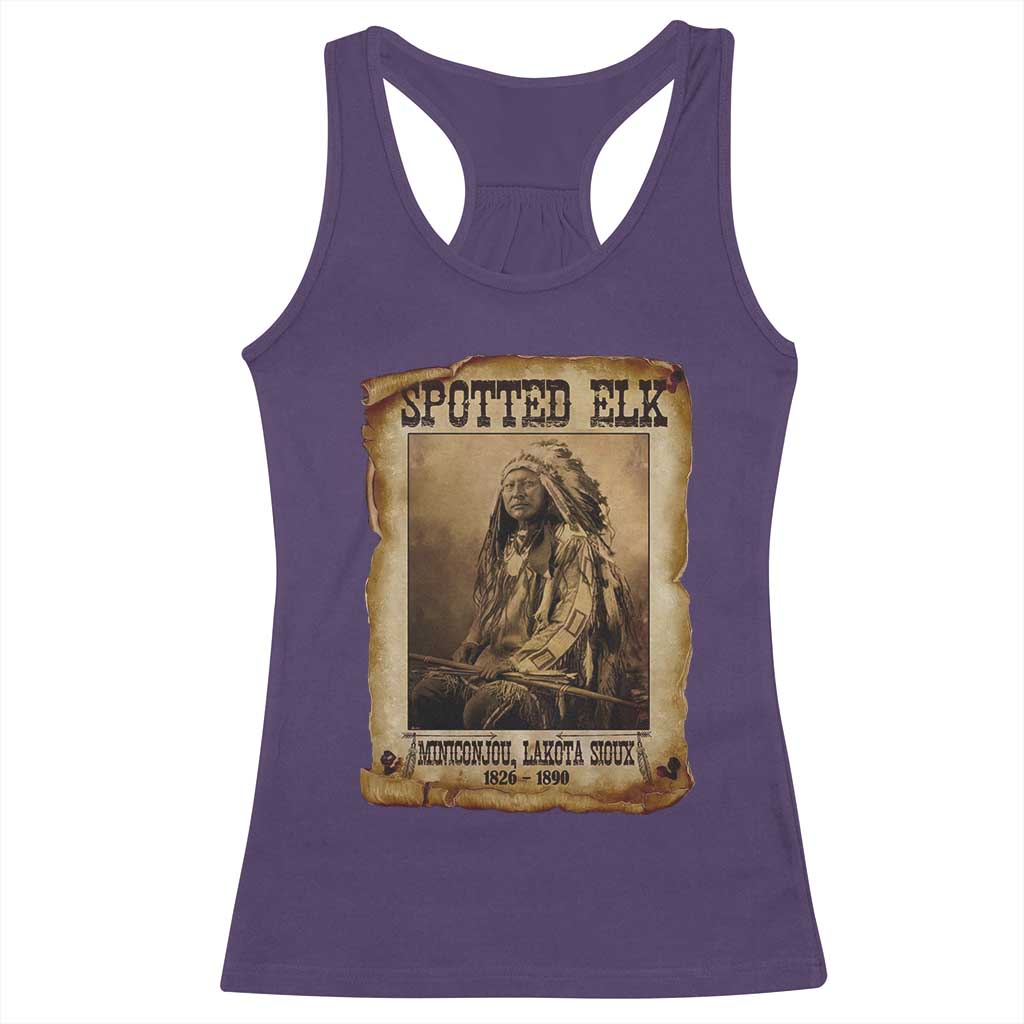 Spotted Elk Racerback Tank Top Lakota Sioux Miniconjou Chief Native American History - Wonder Print Shop