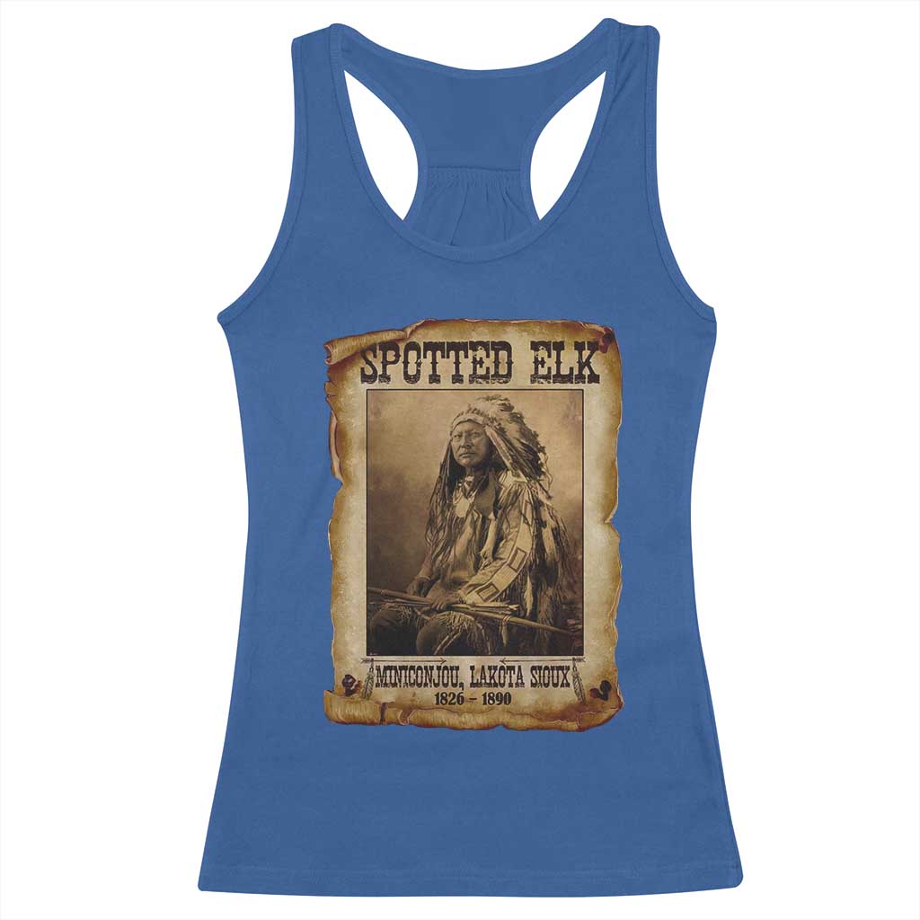 Spotted Elk Racerback Tank Top Lakota Sioux Miniconjou Chief Native American History - Wonder Print Shop