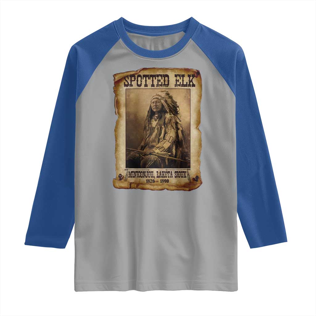 Spotted Elk Raglan Shirt Lakota Sioux Miniconjou Chief Native American History - Wonder Print Shop