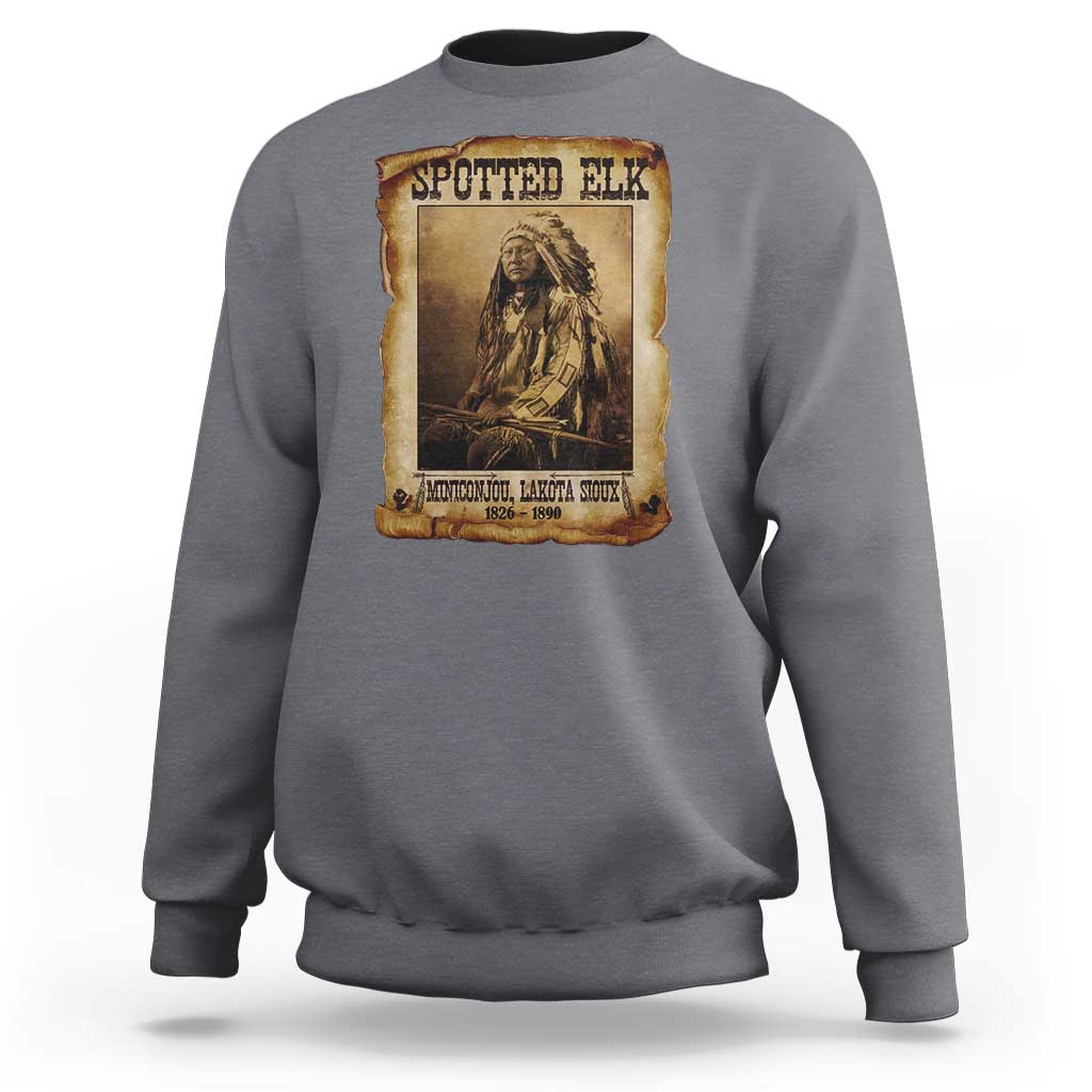 Spotted Elk Sweatshirt Lakota Sioux Miniconjou Chief Native American History - Wonder Print Shop