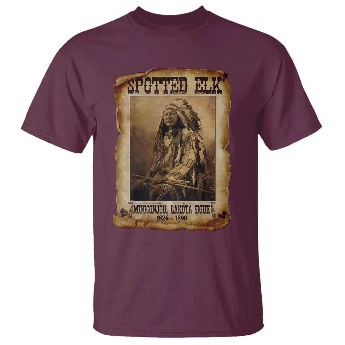 Spotted Elk T Shirt Lakota Sioux Miniconjou Chief Native American History - Wonder Print Shop