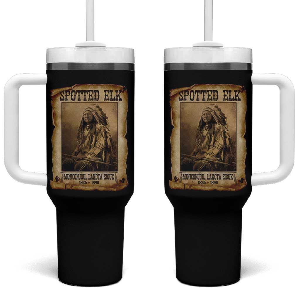 Spotted Elk Tumbler With Handle Lakota Sioux Miniconjou Chief Native American History - Wonder Print Shop