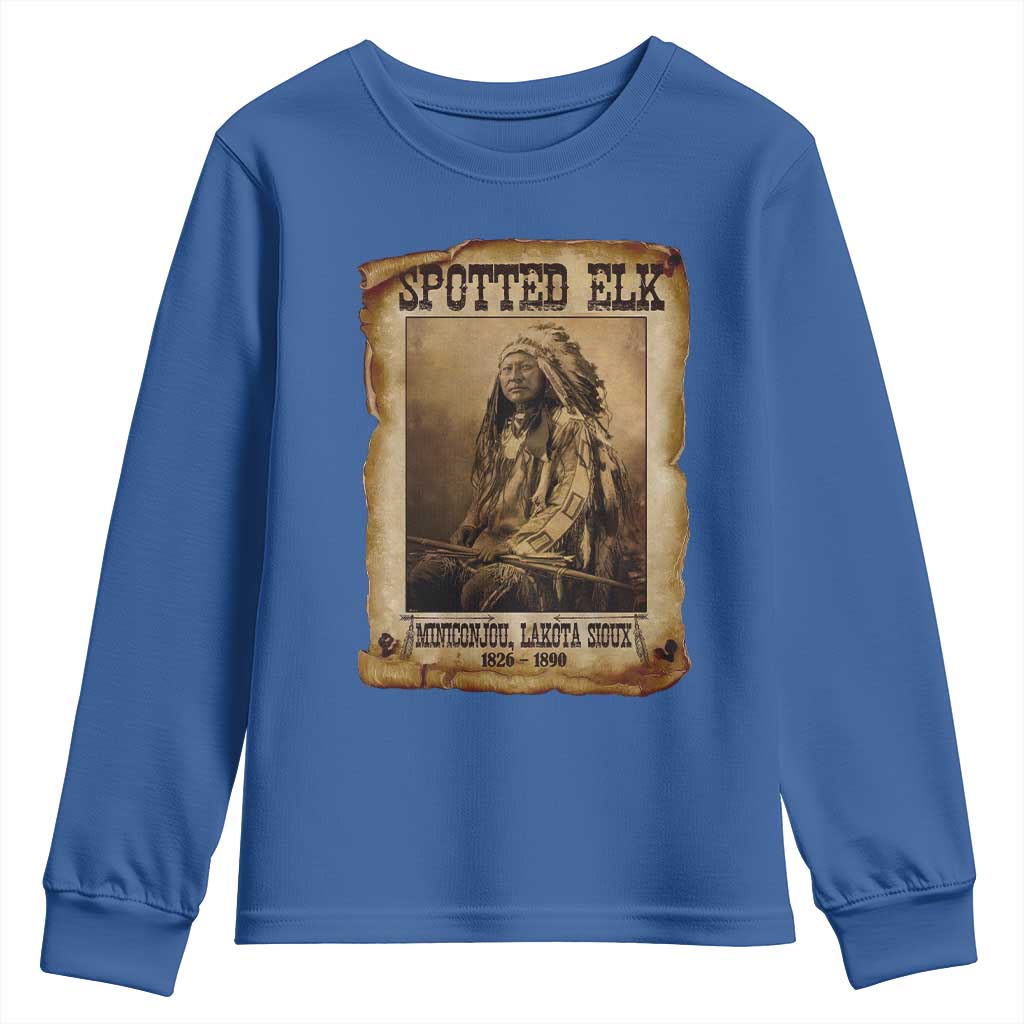 Spotted Elk Youth Sweatshirt Lakota Sioux Miniconjou Chief Native American History - Wonder Print Shop