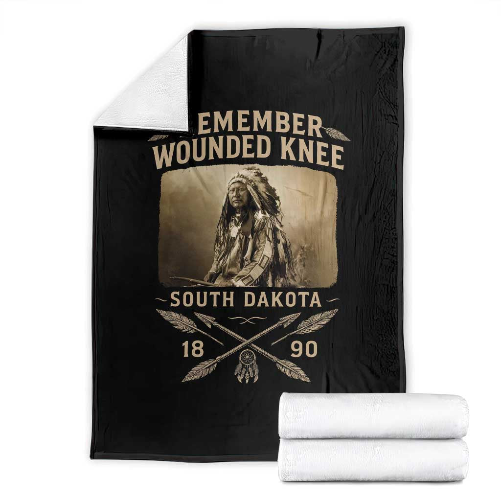 Remember Wounded Knee Throw Blanket Spotted Elk Lakota Sioux Native American History - Wonder Print Shop