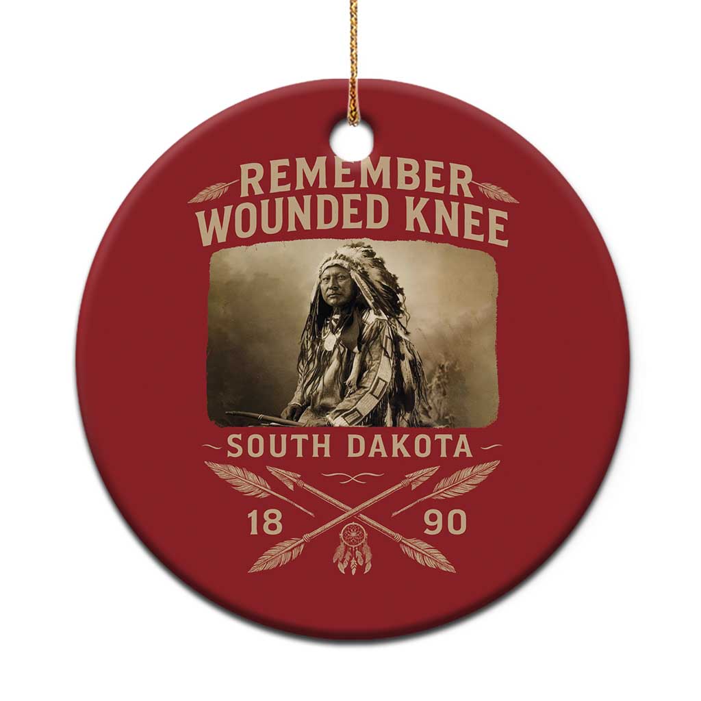 Remember Wounded Knee Christmas Ornament Spotted Elk Lakota Sioux Native American History - Wonder Print Shop