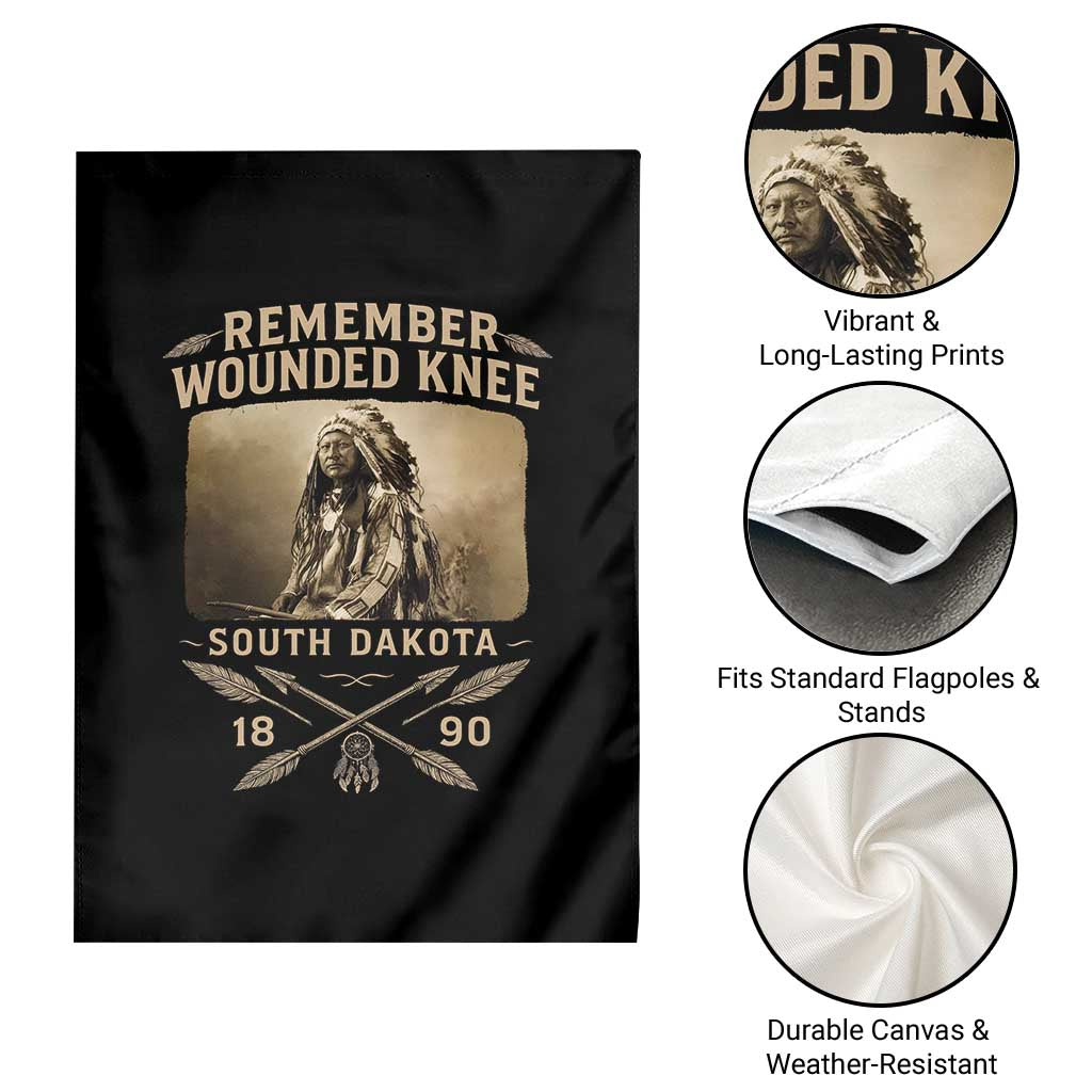 Remember Wounded Knee Garden Flag Spotted Elk Lakota Sioux Native American History - Wonder Print Shop