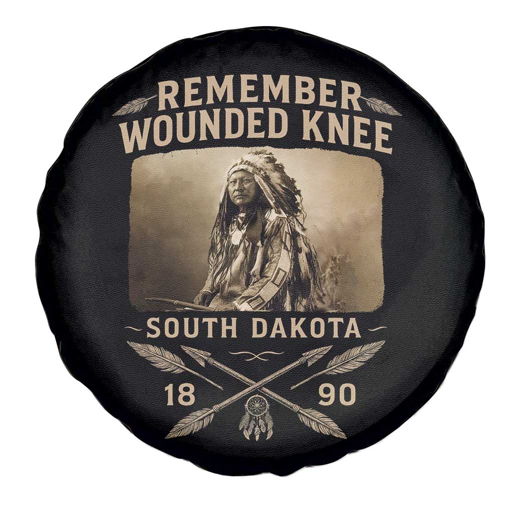 Remember Wounded Knee Spare Tire Cover Spotted Elk Lakota Sioux Native American History - Wonder Print Shop