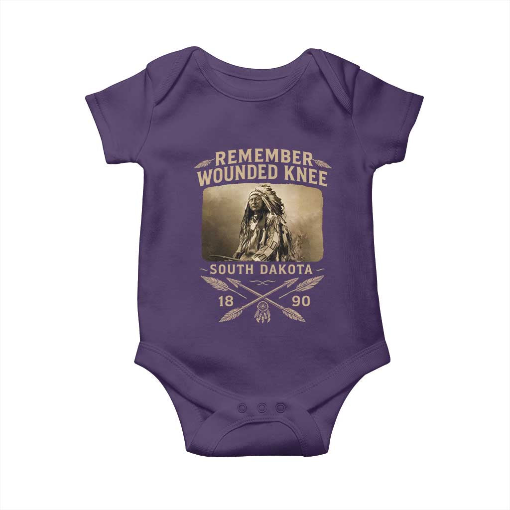 Remember Wounded Knee Baby Onesie Spotted Elk Lakota Sioux Native American History - Wonder Print Shop