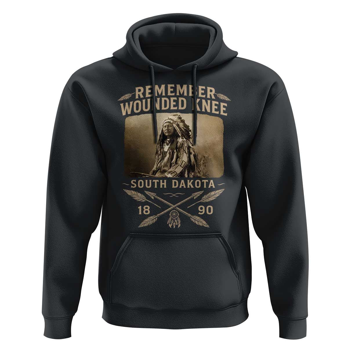 Remember Wounded Knee Hoodie Spotted Elk Lakota Sioux Native American History - Wonder Print Shop