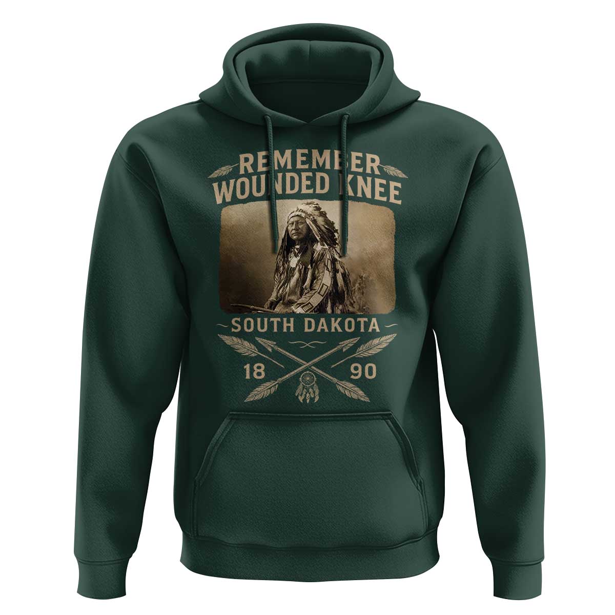 Remember Wounded Knee Hoodie Spotted Elk Lakota Sioux Native American History - Wonder Print Shop