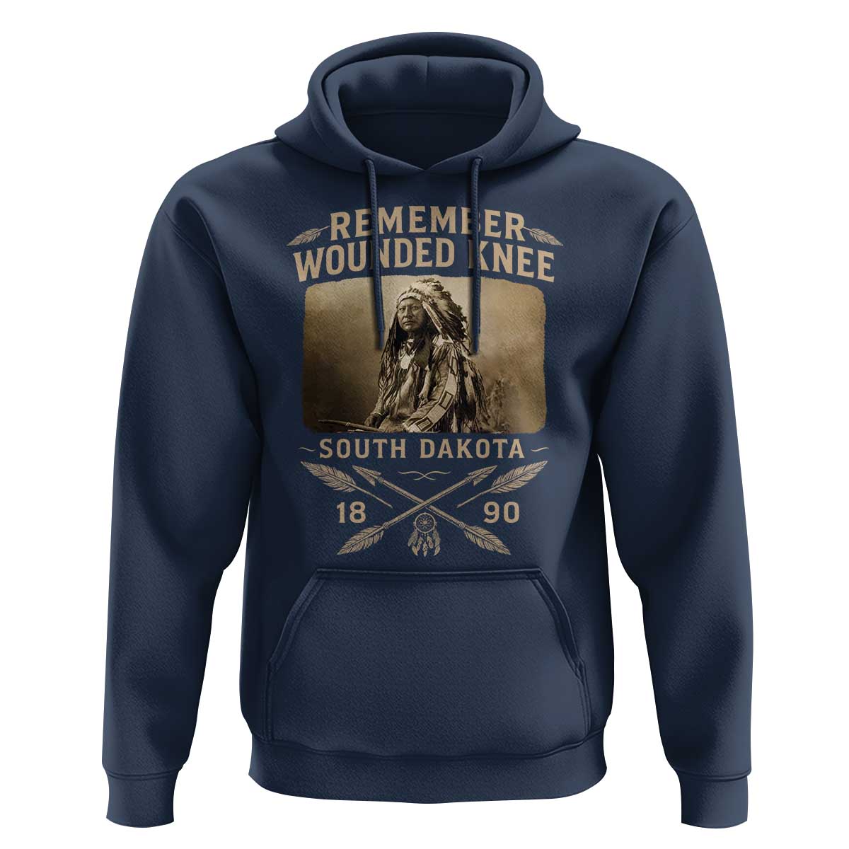 Remember Wounded Knee Hoodie Spotted Elk Lakota Sioux Native American History - Wonder Print Shop