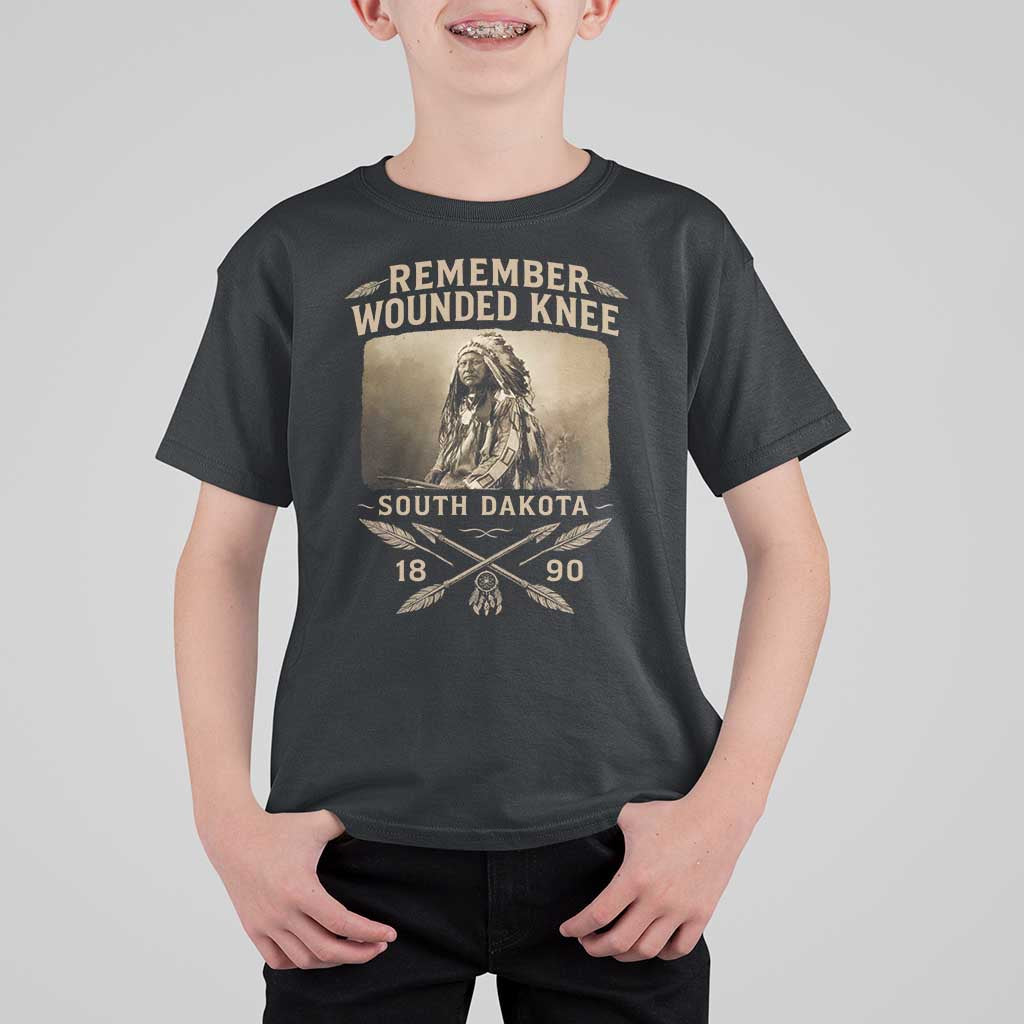 Remember Wounded Knee T Shirt For Kid Spotted Elk Lakota Sioux Native American History - Wonder Print Shop
