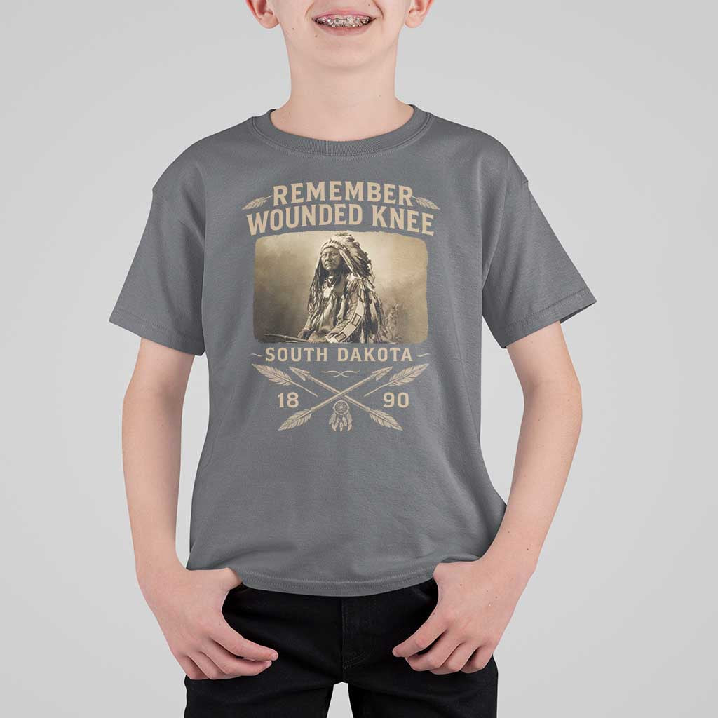 Remember Wounded Knee T Shirt For Kid Spotted Elk Lakota Sioux Native American History - Wonder Print Shop