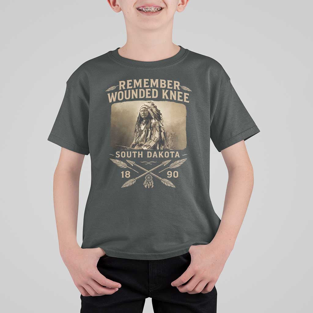 Remember Wounded Knee T Shirt For Kid Spotted Elk Lakota Sioux Native American History - Wonder Print Shop