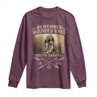 Remember Wounded Knee Long Sleeve Shirt Spotted Elk Lakota Sioux Native American History - Wonder Print Shop