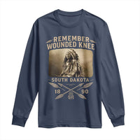Remember Wounded Knee Long Sleeve Shirt Spotted Elk Lakota Sioux Native American History - Wonder Print Shop