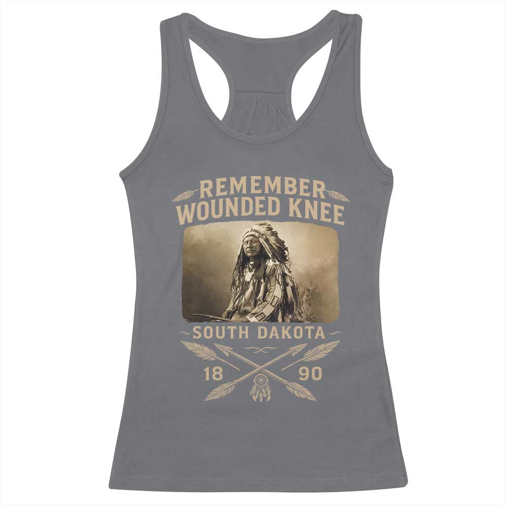 Remember Wounded Knee Racerback Tank Top Spotted Elk Lakota Sioux Native American History - Wonder Print Shop