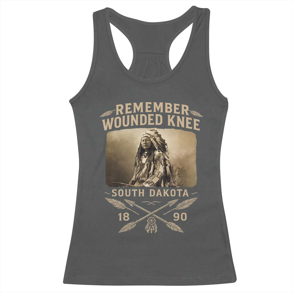 Remember Wounded Knee Racerback Tank Top Spotted Elk Lakota Sioux Native American History - Wonder Print Shop