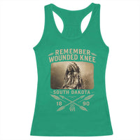 Remember Wounded Knee Racerback Tank Top Spotted Elk Lakota Sioux Native American History - Wonder Print Shop