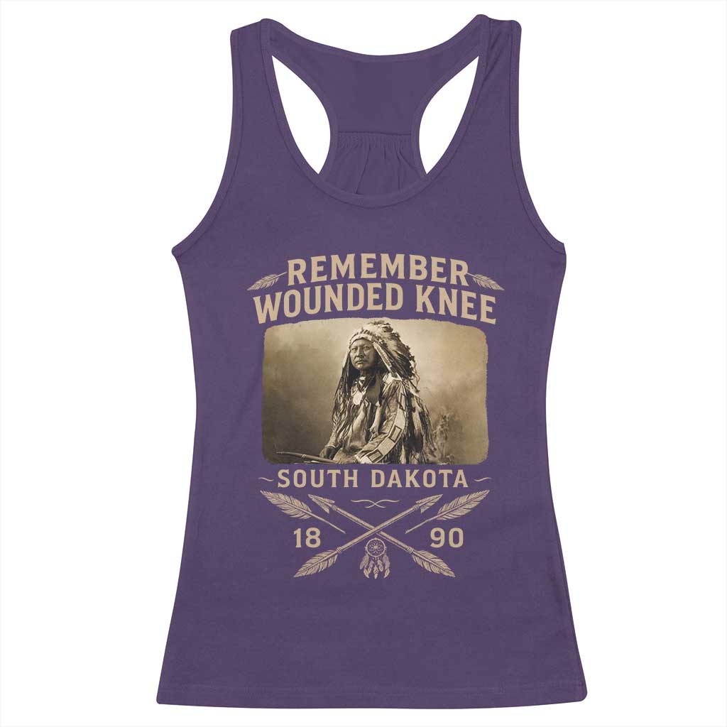 Remember Wounded Knee Racerback Tank Top Spotted Elk Lakota Sioux Native American History - Wonder Print Shop