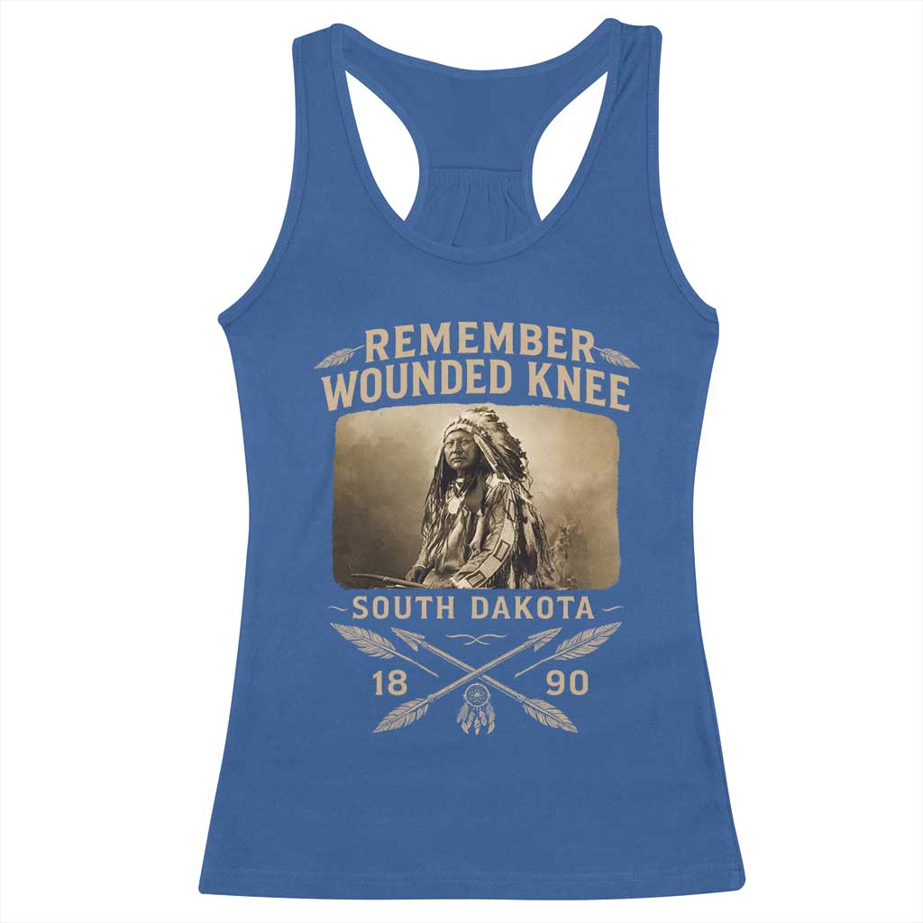 Remember Wounded Knee Racerback Tank Top Spotted Elk Lakota Sioux Native American History - Wonder Print Shop