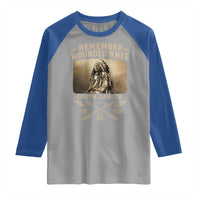 Remember Wounded Knee Raglan Shirt Spotted Elk Lakota Sioux Native American History - Wonder Print Shop