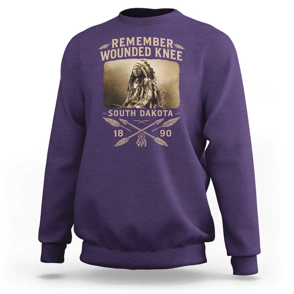 Remember Wounded Knee Sweatshirt Spotted Elk Lakota Sioux Native American History - Wonder Print Shop