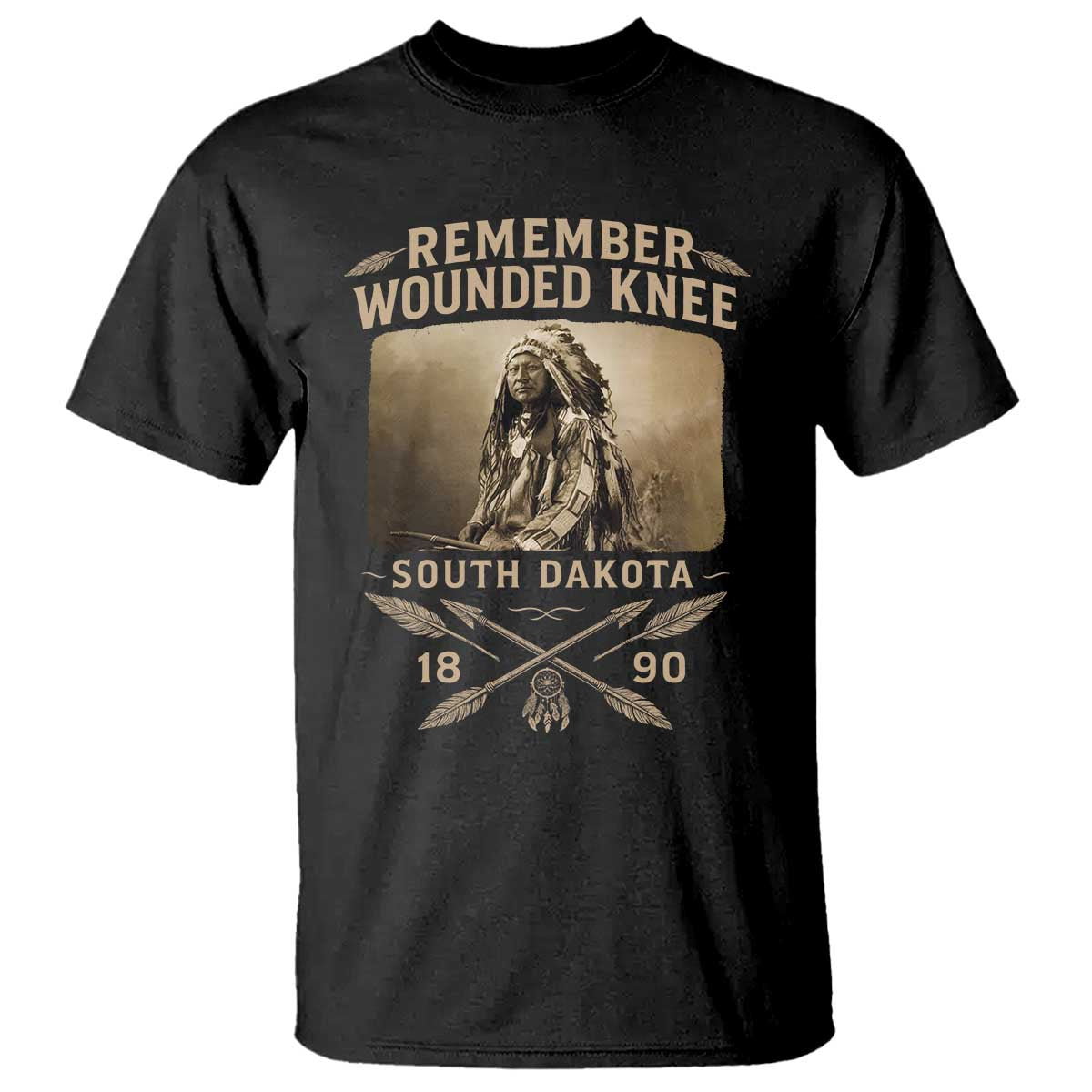 Remember Wounded Knee T Shirt Spotted Elk Lakota Sioux Native American History - Wonder Print Shop