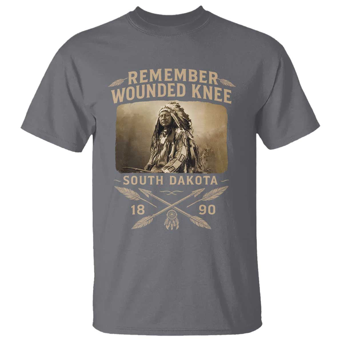 Remember Wounded Knee T Shirt Spotted Elk Lakota Sioux Native American History - Wonder Print Shop