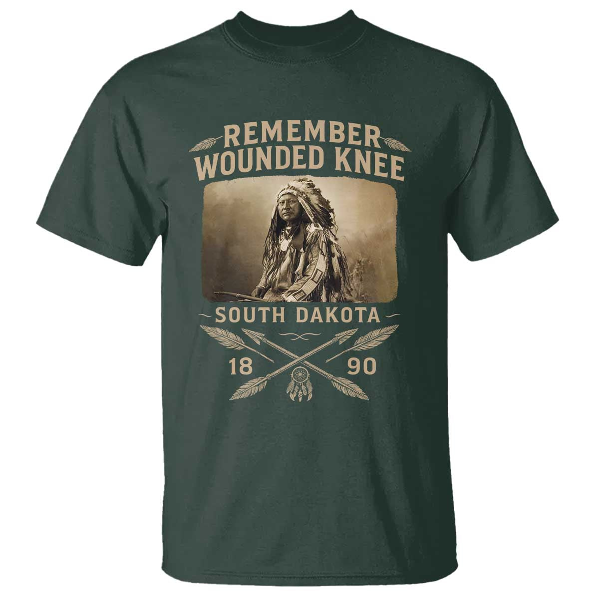 Remember Wounded Knee T Shirt Spotted Elk Lakota Sioux Native American History - Wonder Print Shop