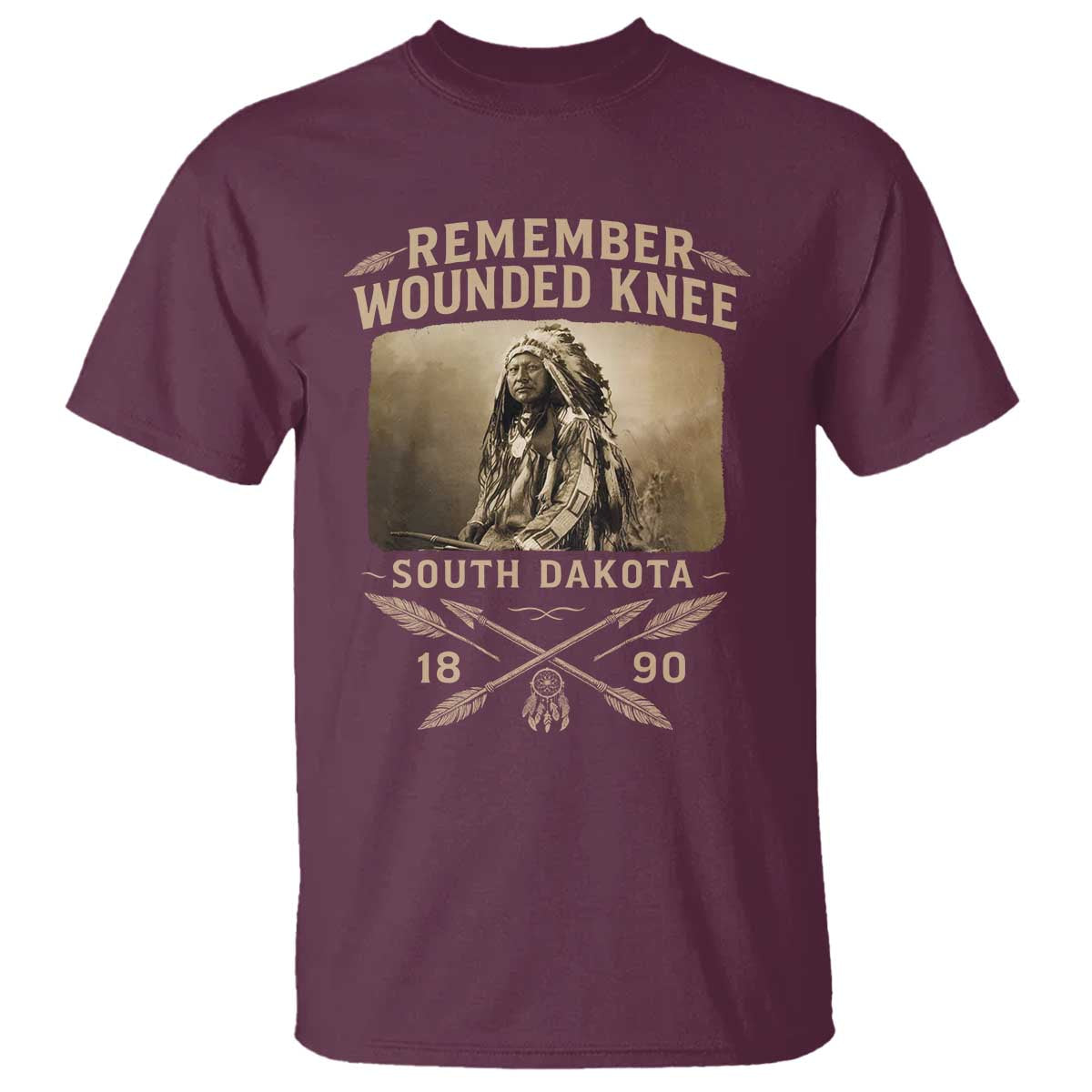 Remember Wounded Knee T Shirt Spotted Elk Lakota Sioux Native American History - Wonder Print Shop