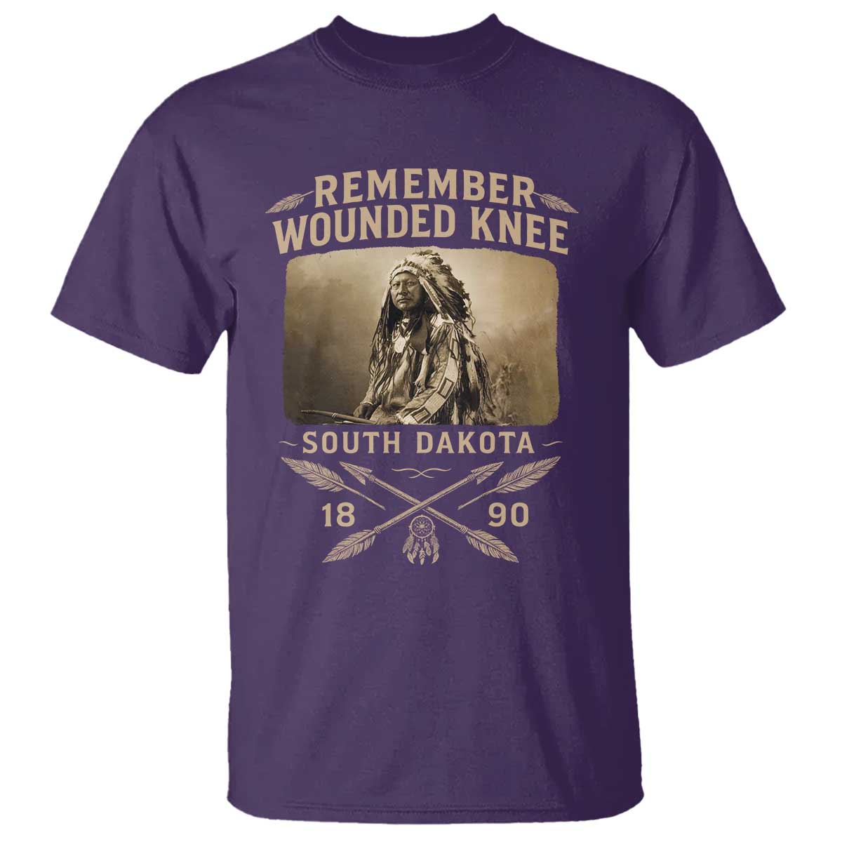 Remember Wounded Knee T Shirt Spotted Elk Lakota Sioux Native American History - Wonder Print Shop