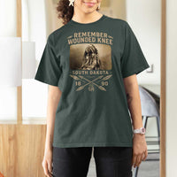 Remember Wounded Knee T Shirt For Women Spotted Elk Lakota Sioux Native American History - Wonder Print Shop