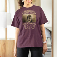 Remember Wounded Knee T Shirt For Women Spotted Elk Lakota Sioux Native American History - Wonder Print Shop