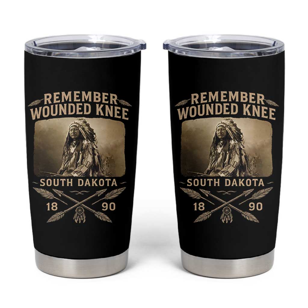 Remember Wounded Knee Tumbler Cup Spotted Elk Lakota Sioux Native American History - Wonder Print Shop