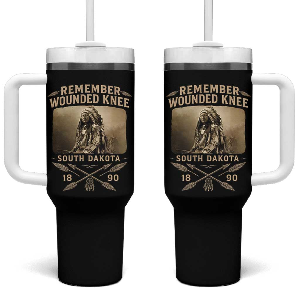 Remember Wounded Knee Tumbler With Handle Spotted Elk Lakota Sioux Native American History - Wonder Print Shop