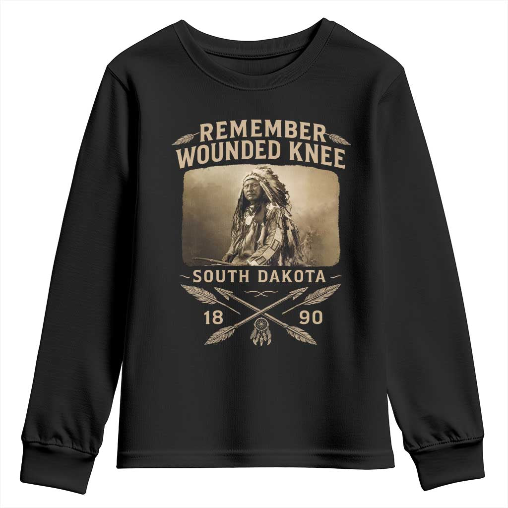 Remember Wounded Knee Youth Sweatshirt Spotted Elk Lakota Sioux Native American History - Wonder Print Shop