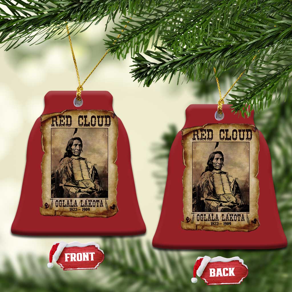 Red Cloud Christmas Ornament Oglala Lakota Sioux Native American Chief Warrior History - Wonder Print Shop