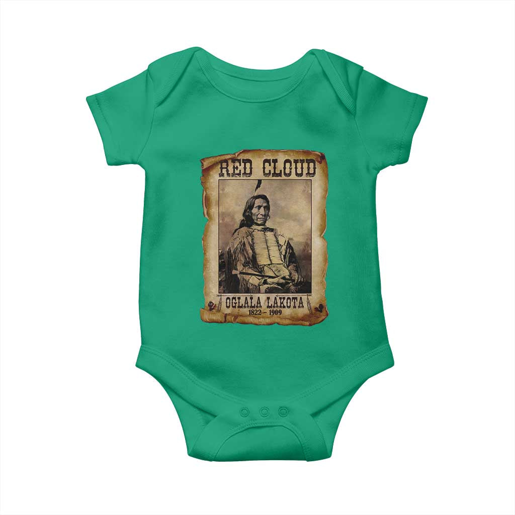 Red Cloud Baby Onesie Oglala Lakota Sioux Native American Chief Warrior History - Wonder Print Shop