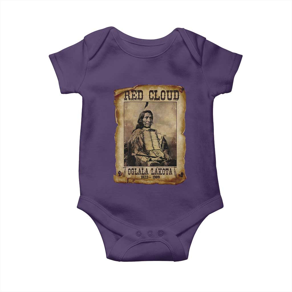 Red Cloud Baby Onesie Oglala Lakota Sioux Native American Chief Warrior History - Wonder Print Shop