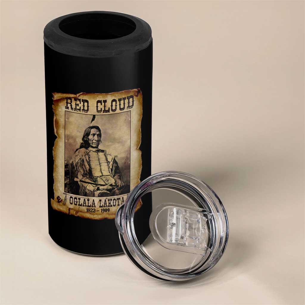 Red Cloud 4 in 1 Can Cooler Tumbler Oglala Lakota Sioux Native American Chief Warrior History - Wonder Print Shop