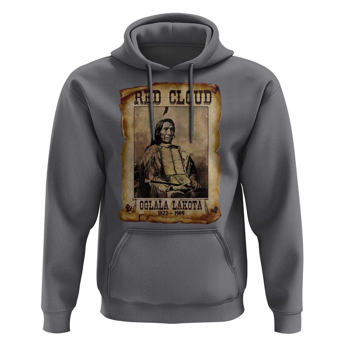 Red Cloud Hoodie Oglala Lakota Sioux Native American Chief Warrior History - Wonder Print Shop