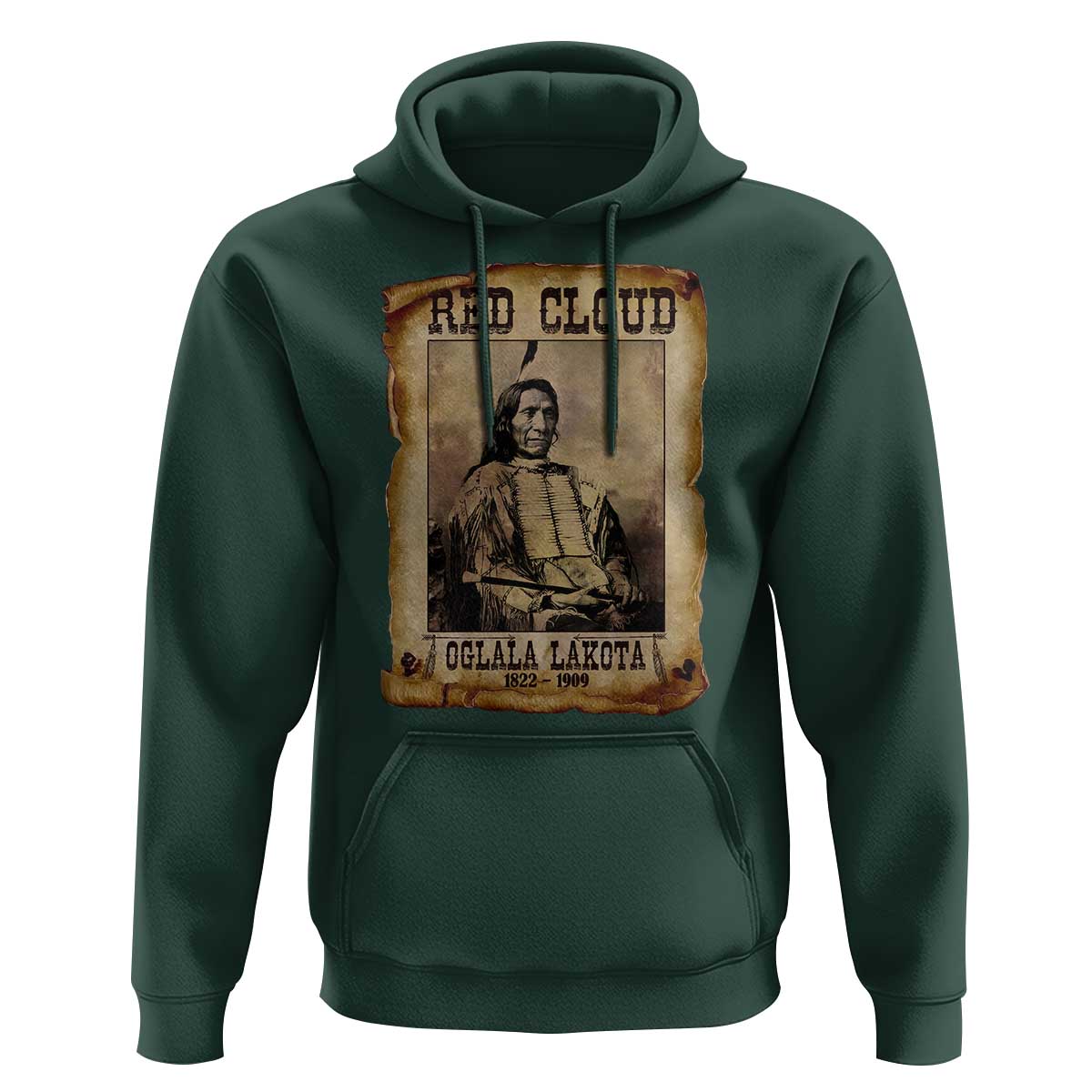 Red Cloud Hoodie Oglala Lakota Sioux Native American Chief Warrior History - Wonder Print Shop
