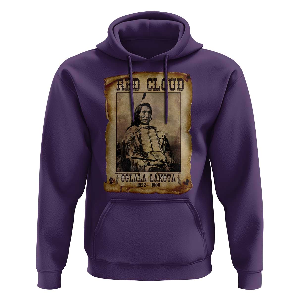 Red Cloud Hoodie Oglala Lakota Sioux Native American Chief Warrior History - Wonder Print Shop